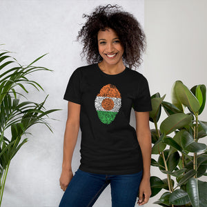 Short-Sleeve Unisex T-Shirt-NIGER Flag Fingerprint