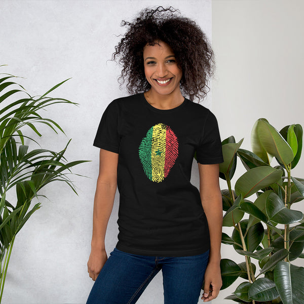 Short-Sleeve Unisex T-Shirt-SENEGAL Flag Fingerprint